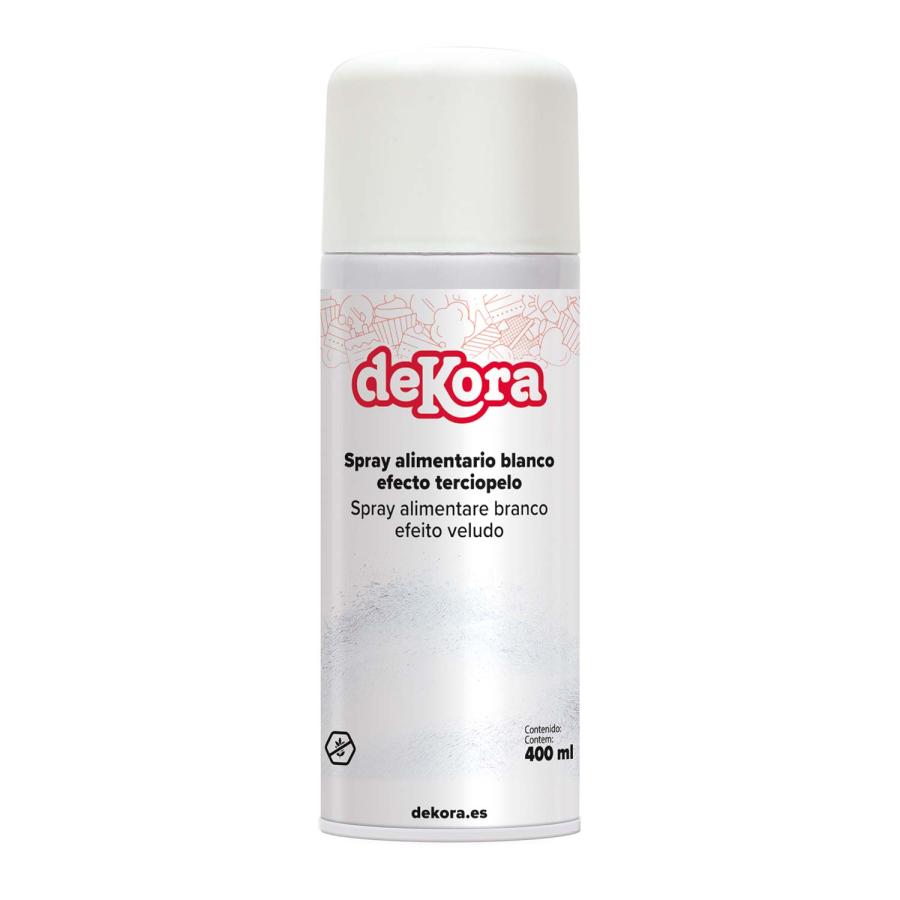 Velvet spray / suklaaspray valkoinen, 400 ml - DeKora