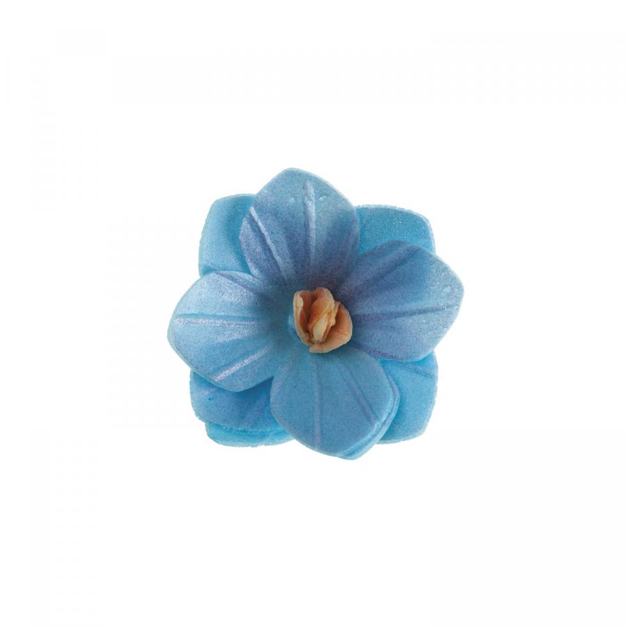 Syötävä vohvelikukka 4 cm - sininen, 18 kpl