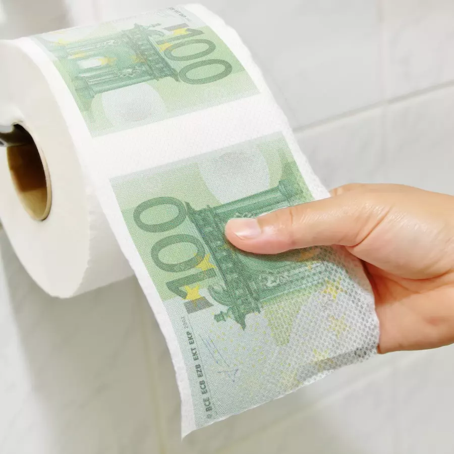 WC-paperi 100 euron seteli