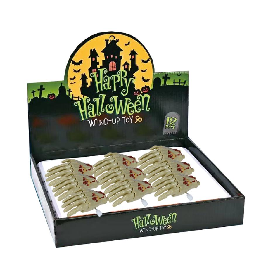Liikkuva zombie-käsi 9 cm – vetomekanismilla