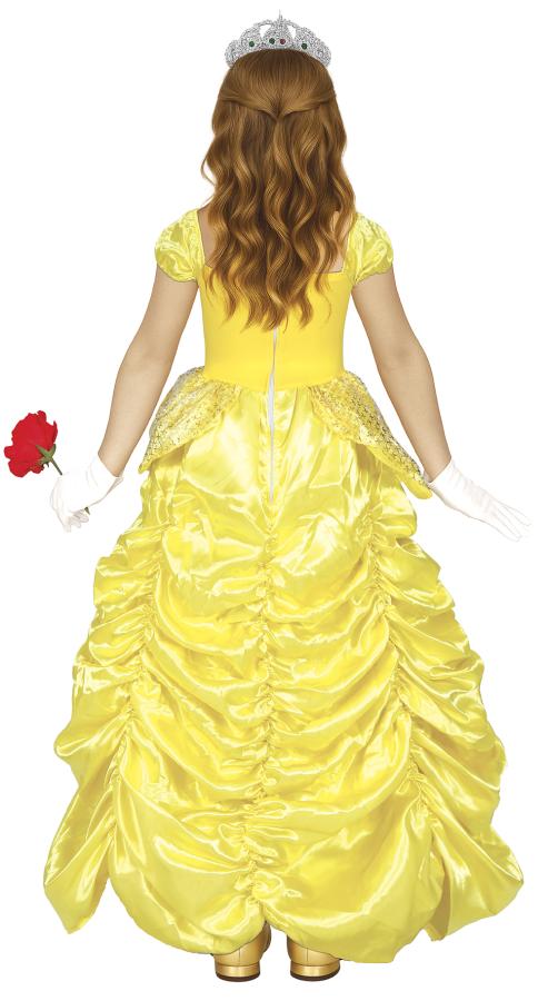 Keltainen prinsessa lastenasu, 3-4-vuotiaalle